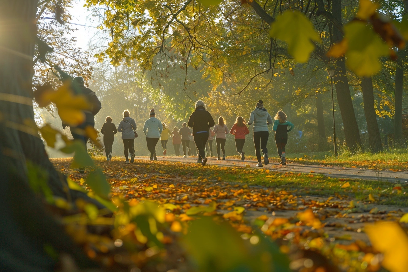 Активні пенсіонери займаються фітнесом на свіжому повітрі