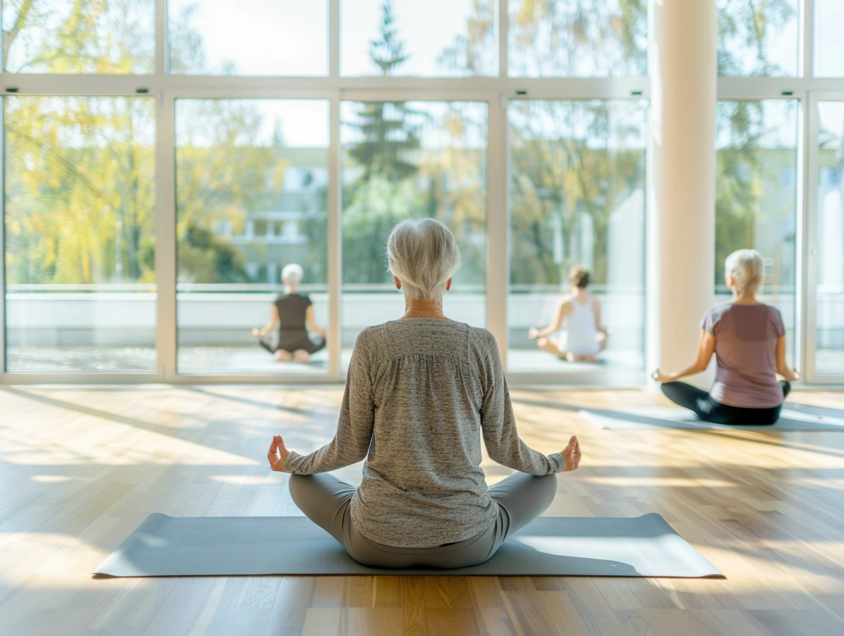 Заняття йогою для пенсіонерів